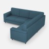 Canapé d'angle moderne 5 places en tissu 226x226cm Marrak 12AG 