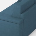 Canapé d'angle moderne 5 places en tissu 226x226cm Marrak 12AG 