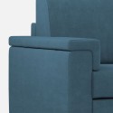 Canapé d'angle moderne 5 places en tissu 226x226cm Marrak 12AG 