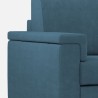 Canapé d'angle moderne 5 places en tissu 226x226cm Marrak 12AG 