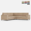 Canapé d'angle en tissu 5 places 246x246cm style moderne Marrak 14AG Promotion