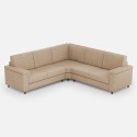 Canapé d'angle en tissu 5 places 246x246cm style moderne Marrak 14AG 