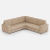 Canapé d'angle en tissu 5 places 246x246cm style moderne Marrak 14AG 