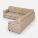 Canapé d'angle en tissu 5 places 246x246cm style moderne Marrak 14AG 