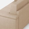 Canapé d'angle en tissu 5 places 246x246cm style moderne Marrak 14AG 