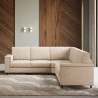 Canapé d'angle en tissu 5 places 246x246cm style moderne Marrak 14AG 