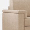 Canapé d'angle en tissu 5 places 246x246cm style moderne Marrak 14AG 