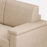 Canapé d'angle en tissu 5 places 246x246cm style moderne Marrak 14AG 
