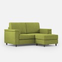 Canapé moderne 2 places en tissu 168cm avec pouf Marrak 140P 