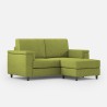 Canapé moderne 2 places en tissu 168cm avec pouf Marrak 140P 