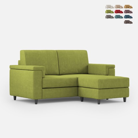 Canapé moderne 2 places en tissu 168cm avec pouf Marrak 140P Promotion