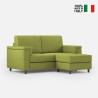Canapé moderne 2 places en tissu 168cm avec pouf Marrak 140P 