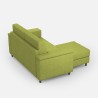 Canapé moderne 2 places en tissu 168cm avec pouf Marrak 140P 