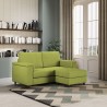 Canapé moderne 2 places en tissu 168cm avec pouf Marrak 140P Prix