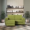 Canapé moderne 2 places en tissu 168cm avec pouf Marrak 140P 
