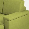 Canapé moderne 2 places en tissu 168cm avec pouf Marrak 140P 