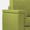 Canapé moderne 2 places en tissu 168cm avec pouf Marrak 140P 