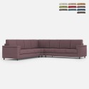 Grand canapé d'angle 7 places en tissu 286x286cm Marrak 18AG Promotion