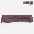 Grand canapé d'angle 7 places en tissu 286x286cm Marrak 18AG Promotion