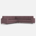 Grand canapé d'angle 7 places en tissu 286x286cm Marrak 18AG 