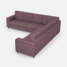 Grand canapé d'angle 7 places en tissu 286x286cm Marrak 18AG 