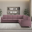 Grand canapé d'angle 7 places en tissu 286x286cm Marrak 18AG 