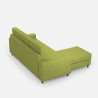 Canapé 3 places 208cm avec pouf en tissu Sakar 180P pour salon 