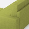 Canapé 3 places 208cm avec pouf en tissu Sakar 180P pour salon 