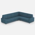 Grand canapé d'angle en tissu 6 places 286x246cm moderne Sakar 18AG 