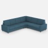 Grand canapé d'angle en tissu 6 places 286x246cm moderne Sakar 18AG 