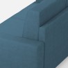 Grand canapé d'angle en tissu 6 places 286x246cm moderne Sakar 18AG 