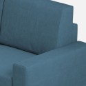 Grand canapé d'angle en tissu 6 places 286x246cm moderne Sakar 18AG 