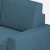 Grand canapé d'angle en tissu 6 places 286x246cm moderne Sakar 18AG 