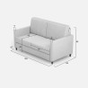 Canapé en tissu 2 places 158cm design moderne Karay 140 