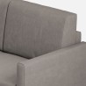 Canapé design 3 places 198 cm en tissu moderne rembourré Karay 180 