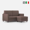 Canapé moderne en tissu 2 places 158 cm avec pouf repose-pieds Karay 140P 