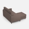 Canapé moderne en tissu 2 places 158 cm avec pouf repose-pieds Karay 140P 