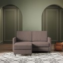 Canapé moderne en tissu 2 places 158 cm avec pouf repose-pieds Karay 140P 