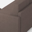 Canapé moderne en tissu 2 places 158 cm avec pouf repose-pieds Karay 140P 