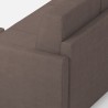 Canapé moderne en tissu 2 places 158 cm avec pouf repose-pieds Karay 140P 