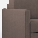 Canapé moderne en tissu 2 places 158 cm avec pouf repose-pieds Karay 140P 