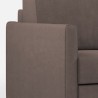Canapé moderne en tissu 2 places 158 cm avec pouf repose-pieds Karay 140P 