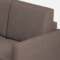 Canapé moderne en tissu 2 places 158 cm avec pouf repose-pieds Karay 140P 