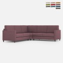 Canapé d'angle moderne 5 places en tissu 241x241cm Karay 14AG Promotion