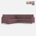 Canapé d'angle moderne 5 places en tissu 241x241cm Karay 14AG Promotion