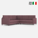 Canapé d'angle moderne 5 places en tissu 241x241cm Karay 14AG 