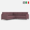 Canapé d'angle moderne 5 places en tissu 241x241cm Karay 14AG 
