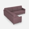 Canapé d'angle moderne 5 places en tissu 241x241cm Karay 14AG 