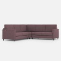 Canapé d'angle design moderne 5 places en tissu 241x241cm Karay 14AG 