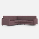 Canapé d'angle moderne 5 places en tissu 241x241cm Karay 14AG 